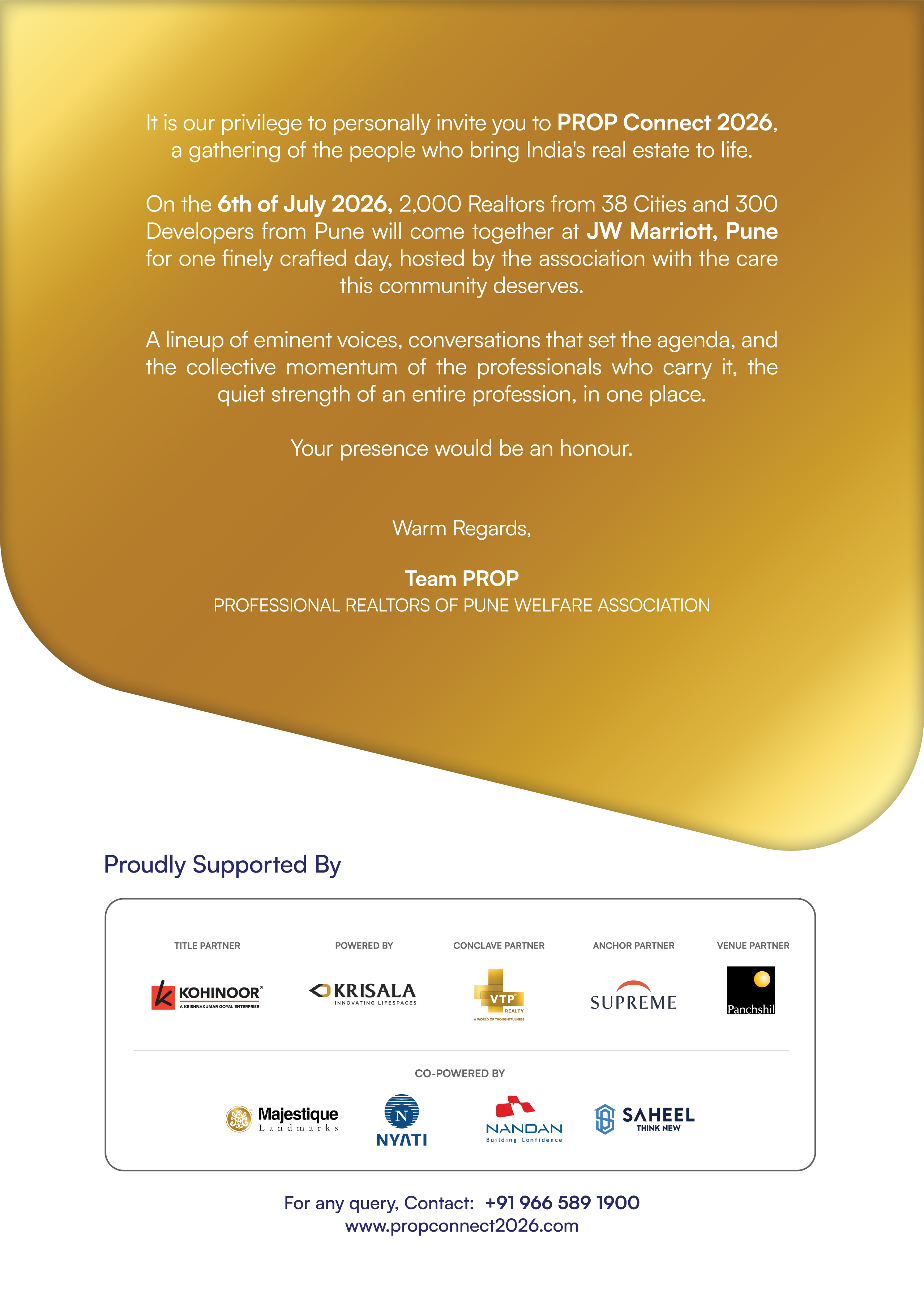 Sponsor Announcement